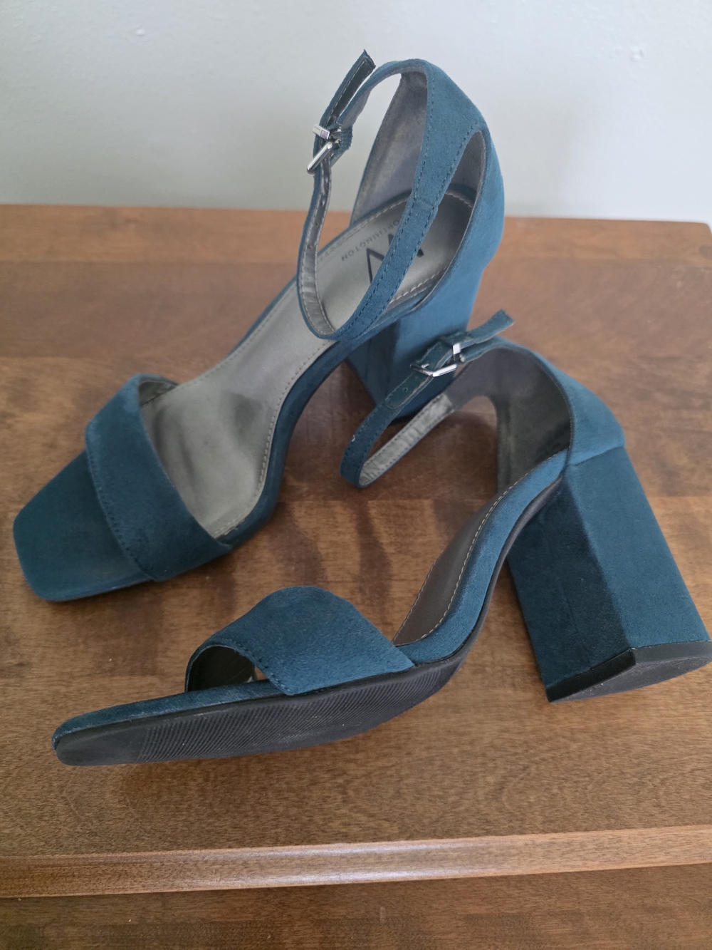 Worthington Teal Block Heel Ankle Strap Sandals - Women